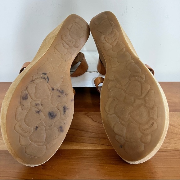 Women’s Kork Ease Strappy Wedge Sandals Size 40.5 US Size 9 Tan Leather - Picture 8 of 8